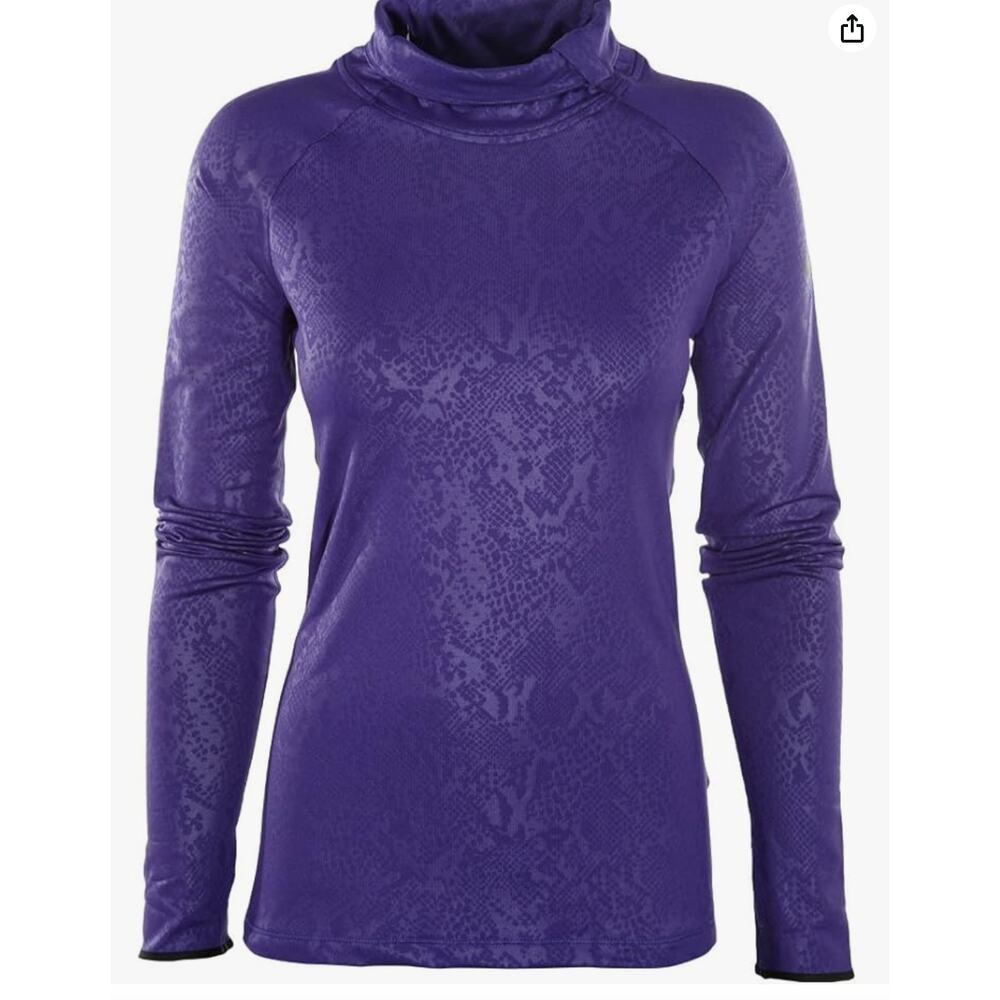 Nike Women's Pro Warm Embossed Heights Vixen Raglan Zip Shirt Size XS